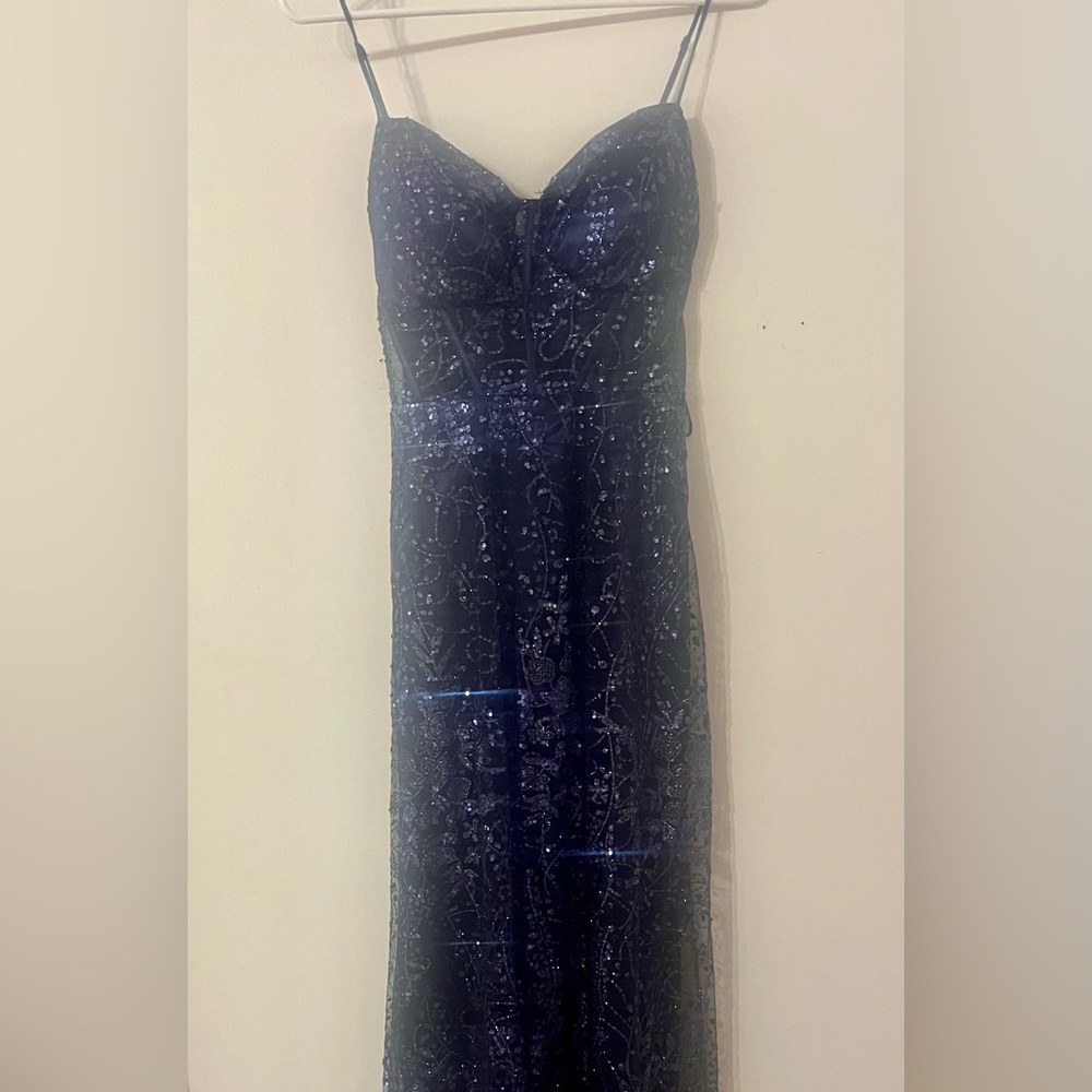 Windsor Midnight Blue Sequin Maxi Dress